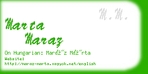marta maraz business card